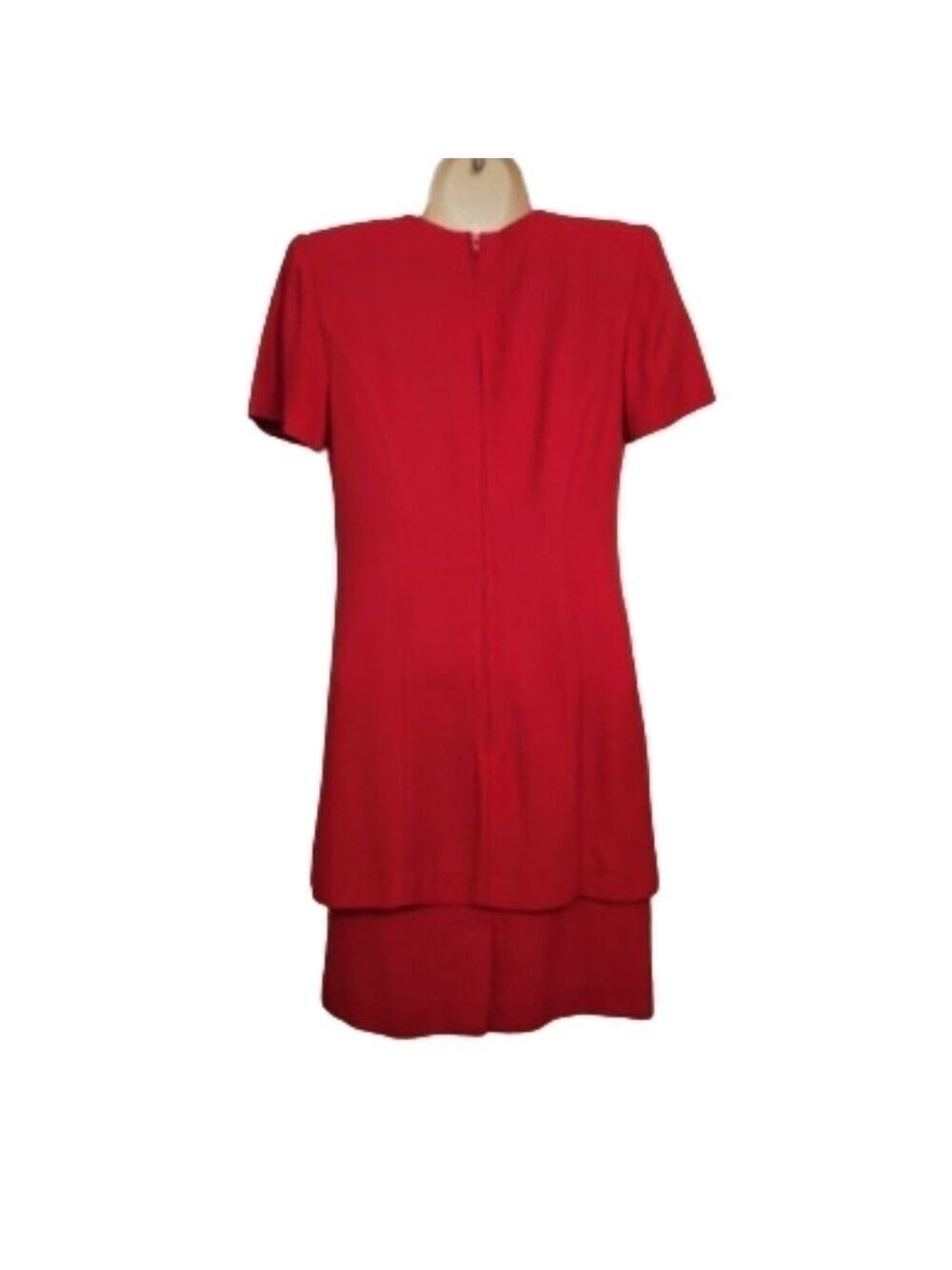 Petite Sophisticate Red Dress Petite Size 2 - Picture 6 of 13